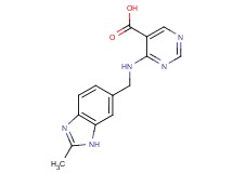 4-{[(2-methyl-1H-benzimidazol-6-yl)methyl]amino}pyrimidine-5-carboxylic acid