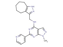 N-(1,4,5,6,7,8-hexahydrocyclohepta[c]pyrazol-3-ylmethyl)-1-methyl-6-(3-pyridinyl)-1H-pyrazolo[3,4-d]pyrimidin-4-amine