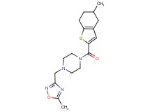 1-[(5-methyl-1,2,4-oxadiazol-3-yl)methyl]-4-[(5-methyl-4,5,6,7-tetrahydro-1-benzothien-2-yl)carbonyl]piperazine