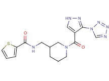 N-[(1-{[3-(1H-tetrazol-1-yl)-1H-pyrazol-4-yl]carbonyl}piperidin-3-yl)methyl]thiophene-2-carboxamide