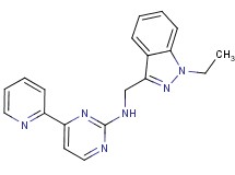 N-[(1-ethyl-1H-indazol-3-yl)methyl]-4-(2-pyridinyl)-2-pyrimidinamine