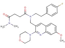 N-[2-(4-fluorophenyl)ethyl]-N-{[7-methoxy-2-(4-morpholinyl)-3-quinolinyl]methyl}-N',N'-dimethylsuccinamide
