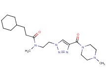 3-cyclohexyl-N-methyl-N-(2-{4-[(4-methyl-1-piperazinyl)carbonyl]-1H-1,2,3-triazol-1-yl}ethyl)propanamide