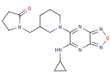 1-({1-[6-(cyclopropylamino)[1,2,5]oxadiazolo[3,4-b]pyrazin-5-yl]-3-piperidinyl}methyl)-2-pyrrolidinone
