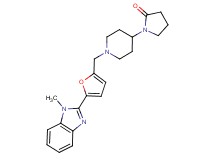 1-(1-{[5-(1-methyl-1H-benzimidazol-2-yl)-2-furyl]methyl}piperidin-4-yl)pyrrolidin-2-one