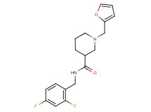 N-(2,4-difluorobenzyl)-1-(2-furylmethyl)-3-piperidinecarboxamide