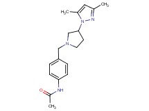 N-(4-{[3-(3,5-dimethyl-1H-pyrazol-1-yl)pyrrolidin-1-yl]methyl}phenyl)acetamide