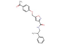 5-[(4-acetylphenoxy)methyl]-N-(2-phenylpropyl)-3-isoxazolecarboxamide