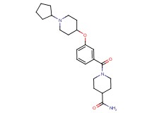 1-{3-[(1-cyclopentyl-4-piperidinyl)oxy]benzoyl}-4-piperidinecarboxamide