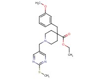 ethyl 4-(3-methoxybenzyl)-1-{[2-(methylthio)-5-pyrimidinyl]methyl}-4-piperidinecarboxylate