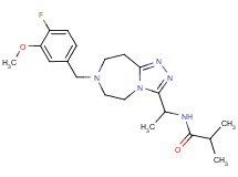 N-{1-[7-(4-fluoro-3-methoxybenzyl)-6,7,8,9-tetrahydro-5H-[1,2,4]triazolo[4,3-d][1,4]diazepin-3-yl]ethyl}-2-methylpropanamide