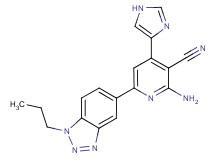 2-amino-4-(1H-imidazol-4-yl)-6-(1-propyl-1H-1,2,3-benzotriazol-5-yl)nicotinonitrile