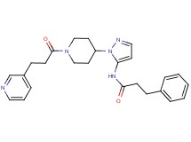 3-phenyl-N-(1-{1-[3-(3-pyridinyl)propanoyl]-4-piperidinyl}-1H-pyrazol-5-yl)propanamide