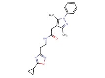 N-[2-(5-cyclopropyl-1,2,4-oxadiazol-3-yl)ethyl]-2-(3,5-dimethyl-1-phenyl-1H-pyrazol-4-yl)acetamide