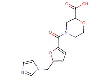 4-[5-(1H-imidazol-1-ylmethyl)-2-furoyl]-2-morpholinecarboxylic acid