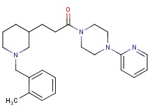 1-{3-[1-(2-methylbenzyl)-3-piperidinyl]propanoyl}-4-(2-pyridinyl)piperazine