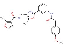 N-{[2-(3-{[(4-methoxyphenyl)acetyl]amino}phenyl)-5-methyl-1,3-oxazol-4-yl]methyl}-2-methyl-3-furamide