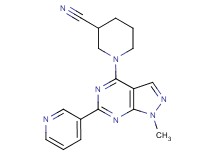 1-[1-methyl-6-(3-pyridinyl)-1H-pyrazolo[3,4-d]pyrimidin-4-yl]-3-piperidinecarbonitrile