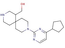 [9-(4-cyclopentyl-2-pyrimidinyl)-3,9-diazaspiro[5.5]undec-1-yl]methanol dihydrochloride