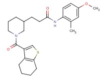 N-(4-methoxy-2-methylphenyl)-3-[1-(4,5,6,7-tetrahydro-1-benzothien-3-ylcarbonyl)-3-piperidinyl]propanamide