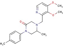 4-[(3,4-dimethoxy-2-pyridinyl)methyl]-5-methyl-1-(4-methylphenyl)-2-piperazinone