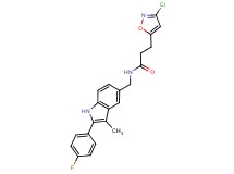 3-(3-chloroisoxazol-5-yl)-N-{[2-(4-fluorophenyl)-3-methyl-1H-indol-5-yl]methyl}propanamide