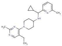 N-[cyclopropyl(6-methylpyridin-2-yl)methyl]-1-(5-ethyl-2-methylpyrimidin-4-yl)piperidin-4-amine