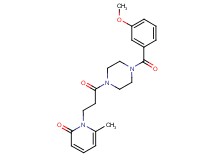 1-{3-[4-(3-methoxybenzoyl)-1-piperazinyl]-3-oxopropyl}-6-methyl-2(1H)-pyridinone