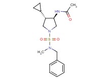 N-((3R*,4S*)-1-{[benzyl(methyl)amino]sulfonyl}-4-cyclopropyl-3-pyrrolidinyl)acetamide