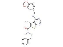 N-(1,3-benzodioxol-5-ylmethyl)-6-(3,4-dihydro-2(1H)-isoquinolinylcarbonyl)-5-methylthieno[2,3-d]pyrimidin-4-amine