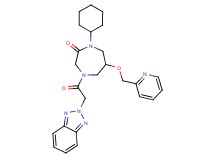 4-(2H-1,2,3-benzotriazol-2-ylacetyl)-1-cyclohexyl-6-(2-pyridinylmethoxy)-1,4-diazepan-2-one