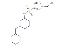 N-[1-(cyclohexylmethyl)-3-piperidinyl]-1-ethyl-1H-pyrazole-4-sulfonamide