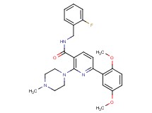 6-(2,5-dimethoxyphenyl)-N-(2-fluorobenzyl)-2-(4-methyl-1-piperazinyl)nicotinamide