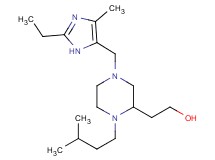2-[4-[(2-ethyl-4-methyl-1H-imidazol-5-yl)methyl]-1-(3-methylbutyl)-2-piperazinyl]ethanol