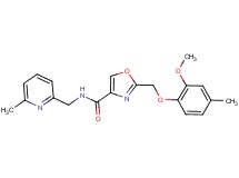 2-[(2-methoxy-4-methylphenoxy)methyl]-N-[(6-methyl-2-pyridinyl)methyl]-1,3-oxazole-4-carboxamide