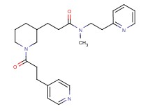 N-methyl-N-[2-(2-pyridinyl)ethyl]-3-{1-[3-(4-pyridinyl)propanoyl]-3-piperidinyl}propanamide