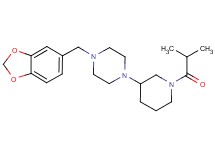 1-(1,3-benzodioxol-5-ylmethyl)-4-(1-isobutyryl-3-piperidinyl)piperazine