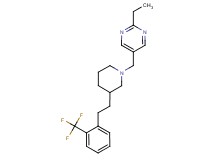 2-ethyl-5-[(3-{2-[2-(trifluoromethyl)phenyl]ethyl}-1-piperidinyl)methyl]pyrimidine