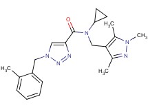 N-cyclopropyl-1-(2-methylbenzyl)-N-[(1,3,5-trimethyl-1H-pyrazol-4-yl)methyl]-1H-1,2,3-triazole-4-carboxamide