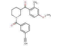 [1-(3-ethynylbenzoyl)-3-piperidinyl](4-methoxy-2-methylphenyl)methanone