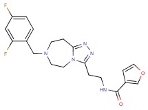 N-{2-[7-(2,4-difluorobenzyl)-6,7,8,9-tetrahydro-5H-[1,2,4]triazolo[4,3-d][1,4]diazepin-3-yl]ethyl}-3-furamide