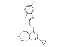2-cyclopropyl-N-[(5-fluoro-1H-benzimidazol-2-yl)methyl]-6,7,8,9-tetrahydro-5H-pyrimido[4,5-d]azepin-4-amine