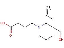 4-[3-allyl-3-(hydroxymethyl)-1-piperidinyl]butanoic acid