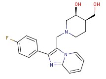 (3S*,4R*)-1-{[2-(4-fluorophenyl)imidazo[1,2-a]pyridin-3-yl]methyl}-4-(hydroxymethyl)-3-piperidinol