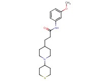 N-(3-methoxyphenyl)-3-[1-(tetrahydro-2H-thiopyran-4-yl)-4-piperidinyl]propanamide