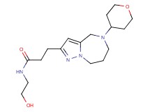 N-(2-hydroxyethyl)-3-[5-(tetrahydro-2H-pyran-4-yl)-5,6,7,8-tetrahydro-4H-pyrazolo[1,5-a][1,4]diazepin-2-yl]propanamide