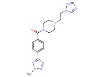 1-[4-(2-methyl-2H-tetrazol-5-yl)benzoyl]-4-[2-(1H-1,2,4-triazol-1-yl)ethyl]piperazine