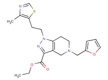 ethyl 5-(2-furylmethyl)-1-[2-(4-methyl-1,3-thiazol-5-yl)ethyl]-4,5,6,7-tetrahydro-1H-pyrazolo[4,3-c]pyridine-3-carboxylate