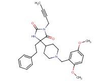 3-(2-butyn-1-yl)-5-[1-(2,5-dimethoxybenzyl)-4-piperidinyl]-5-(2-phenylethyl)-2,4-imidazolidinedione