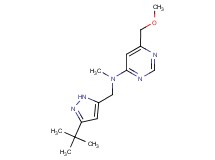N-[(3-tert-butyl-1H-pyrazol-5-yl)methyl]-6-(methoxymethyl)-N-methylpyrimidin-4-amine